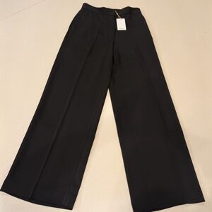 Quince Classic Black Wide-Leg Pants